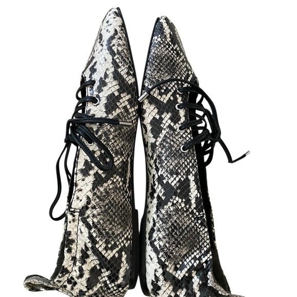 Rag & Bone Black and White Snakeskin Flats - Picture 7 of 15